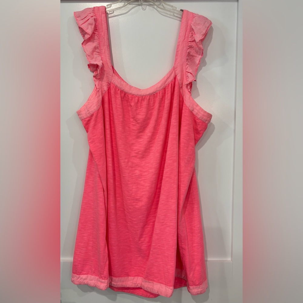 3X Vineyard Vines Coral Ruffle Sleeve Cover Up